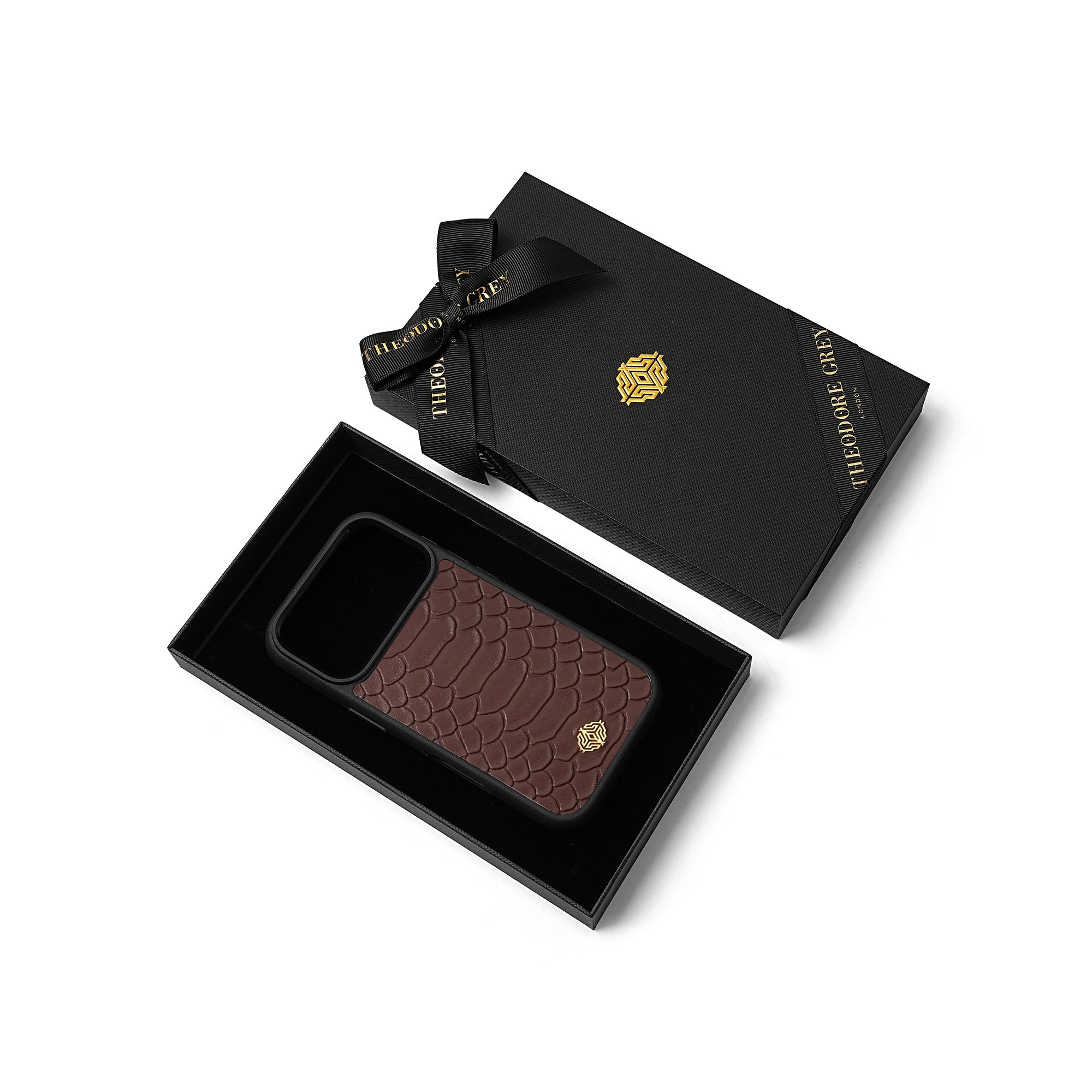 Chocolate MagSafe Python Leather iPhone Case